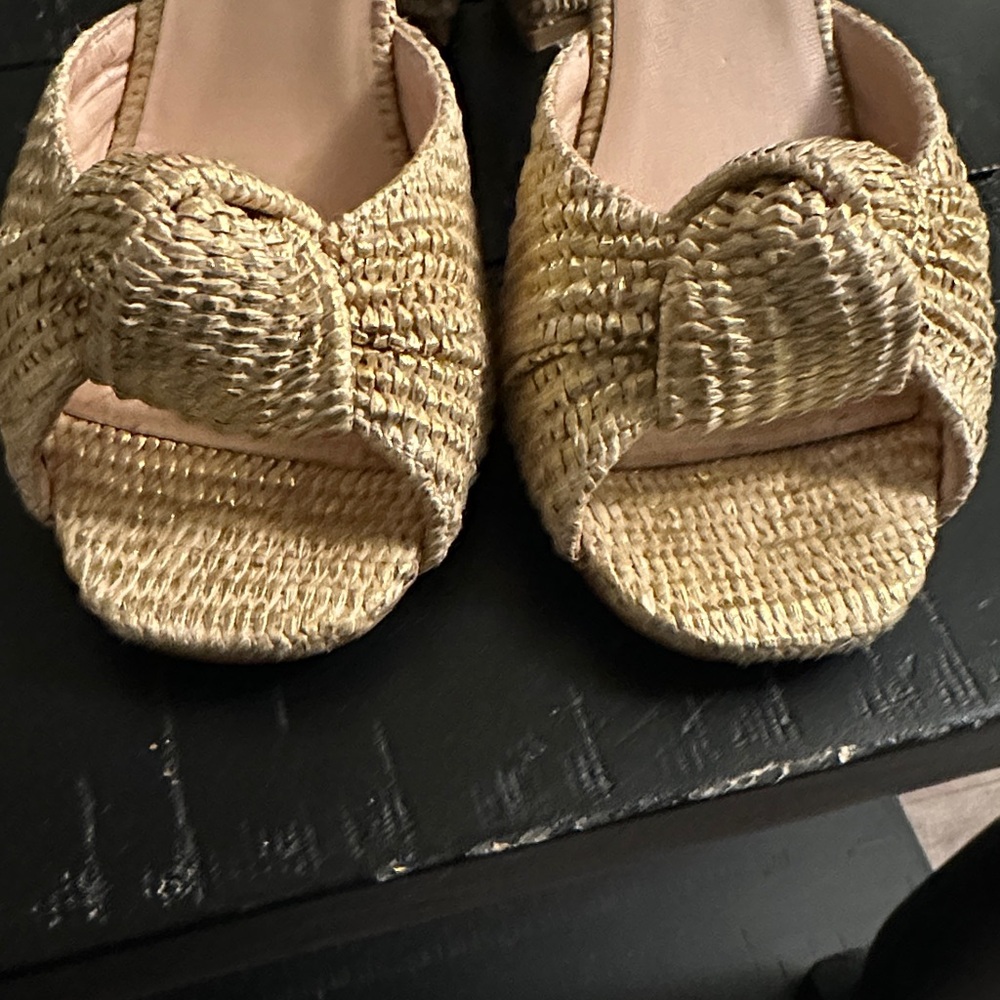 Tuckernuck Women's Natural Woven Mules 9.5 - Picture 2 of 8